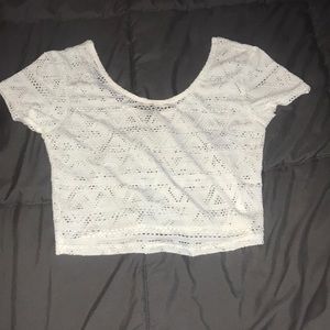 White crop top